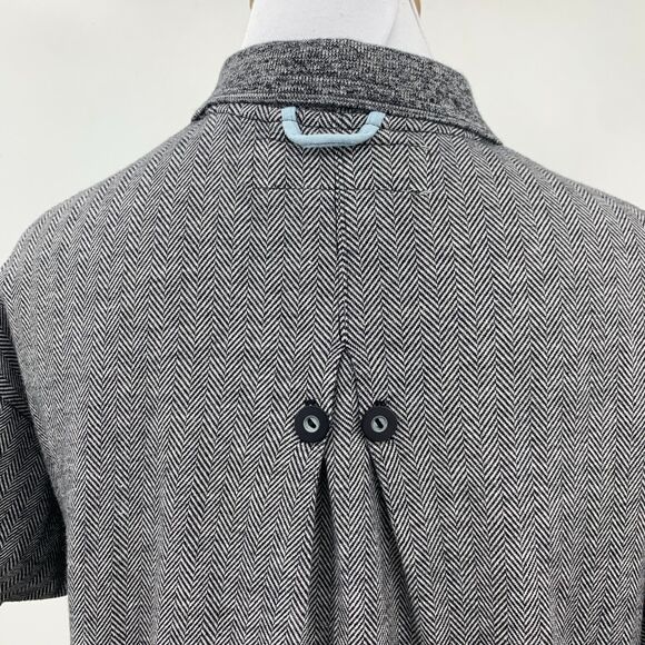 Jamie Sadock Herringbone Golf Shirt Womens S Small Short Sleeve Pleated Back - Picture 7 of 14